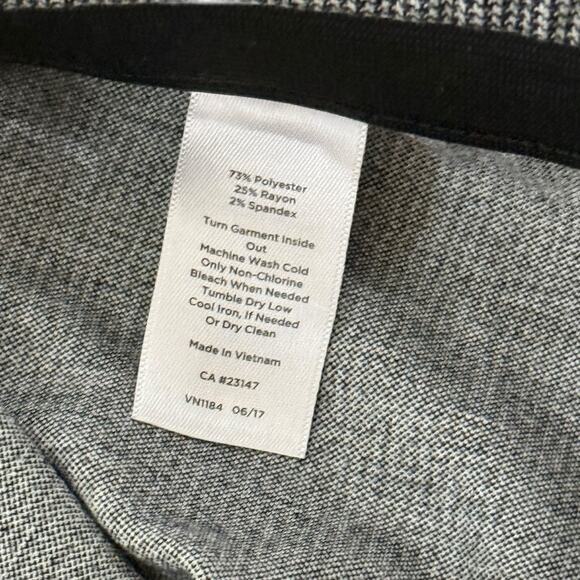 Talbots Pants Womens Large Black Houndstooth Ankle Snaps Stretch Waist Pull-On - Picture 5 of 9